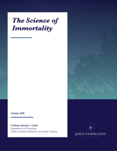 Cover image of a research paper on the science and theory of immortality research