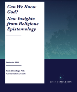 Cover image of a research report about religious epistemology